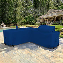 Outdoor Kitchen Cover 18 Oz Waterproof - Right - Customize Your Kitchen Cover with Any Dimensions - 100% UV & Weather Resistant Outdoor Kitchen Island Cover (Blue)