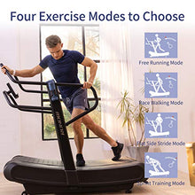 RUNOW Curved Treadmill Non-Electric Commercial Home Running Machine Black