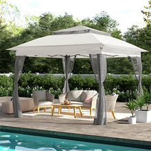 10.8' X Outdoor Pops Up Gazebo Party Pergola with Sheer Mesh Panel Curtains