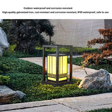 PAOOPA Pathway Light, Post Light Waterproof, Outdoor Lamp Post Lawn Light Floor Lamp, Outdoor Bollard Lighting for Lawn, Patio, Courtyard and Driveway Decoration,Black