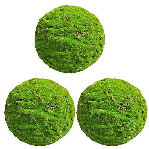Green Artificial Moss Balls, Handmade Sphere Moss Hanging Balls for DIY Wedding Party Home Hotel Decoratio, Hangin Plants Landscape Landscaping Ball (Color : Diameter: 40cm/15.74in, Size : 3pcs)