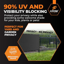 Xpose Safety Privacy Fence Screen 5’ x 50’ (24 Pack) – Heavy Duty Black Mesh with 90% Visibility Block, UV Protection – Includes Cable Ties – for Garden, Yard, Nursery, Kennel, Dog Run, Greenhouse