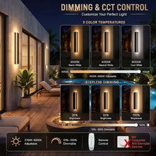 Levxhotty Modern Outdoor Wall Light 2pack 70in, 4.33in Width, Dimmable LED