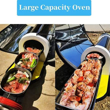Portable Solar Oven, Outdoor Solar Stove with Thermometer, 4.5L Large Capacity and Adjustable Temperature, Cook Meals in 20 Min and Easy to Carry, Great for Camping, Travel and Beach