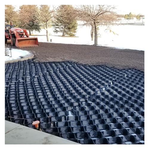 YanSoPe Heavy Duty HDPE Geo Grid for Driveway Stabilization & Erosion Control - 2"/4" Height Options(6x9m (20x30ft) 10cm/4" High)