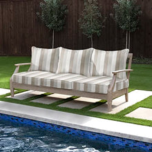 Sorra Home Outdoor/Indoor Deep Seating Sofa Pillow and Cushion, 30 x 27 x 5 in, Direction Linen