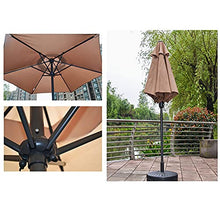 USZWBY 2m/6.6ft Small Patio Garden Parasol,Balcony Table Umbrella with Hand Crank,6 Ribs,Outdoor Sun Shade Umbrella Parasol for Backyard,Pool (Brown)