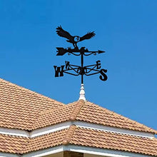 Weathervane Metal for roof Garden Yard Deluxe Retro Black weathervanes owl Wind Vane Wind Direction Indicator Decorations Garden Yard Farm Roof Mount Easy Use