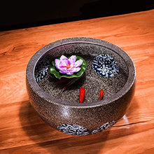 FAFACAI Flower Pot Brown Ceramic Flower Pot Outdoor Pastoral Home Living Room Bedroom Office Dining Room Decoration Retro Chinese Flower Pot Plant Container (Brown 34cm)