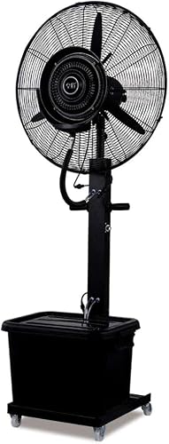 DFEDHF Noiseless Industrial Misting Fan with Speed Controller Swing Fan Stand Fan with Dual Blade Indoor Outdoor with Wheels, Black,copper-810mm