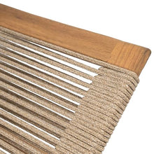 Merax Outdoor Chaise Lounge Chair Set of 4, 77" L Acacia Wood Patio Lounge Chair with 4 Adjustable Position, Rope Woven Beach Lounger for Pool Deck Balcony Garden, 800lbs Capacity, Teak+ Beige
