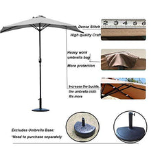 EUQKKWLOY Outdoor Patio 9' Half Round Umbrella,Wall Umbrella Sun Shade with 5 Ribs & Crank,Sun Shelter for Market Table Deck Garden Outdoor Parasol Portable Parasol