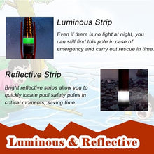 CHZDPP Retractable Professional Rescue Hook with Luminous & Reflective, Pool Pole Hook for Sea/Water Park/Boats Yachts, Marine Salvage Rods for Day/Night(Color:2pcs,Size:6.5m(21.3ft/256inch))