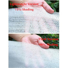 Heavy Duty 98% White Shade Cloth with Grommets, Breathable HDPE Mesh Tarp