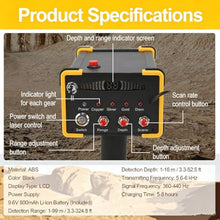LQQYJSM Gold Detector Underground,324.8 Ft Range Gold Finder,Ground Penetrating Radar Scanner, Portable Handheld Unground 30m Professional Gem and Diamond Gold Silver Detector