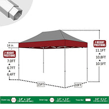 Eurmax USA Pro 10x15 Pop Up Canopy Tent Commercial Grade Blue