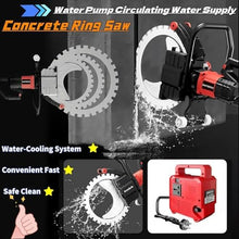 GAYAYAS 8800 W Ring Saw, Concrete Wall Grooving Saw, Electric Concrete Saw, Intelligent Water Supply with Connecting Water Pump, for Granite, Concrete,CutDpth30cm