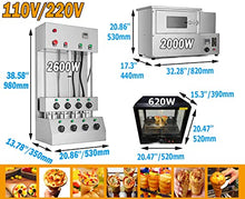 TXMACHINE 3000W pizza cone machine 2000W Pizza Oven pizza 600W display warmer with 12 holes (cone maker+oven+display warmer, 110V/60HZ)