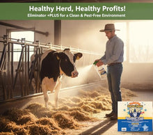 Eliminator +Plus – Organic Enzyme Insecticide & Fungicide for Livestock, Poultry & Farms – Safe, Non-Toxic Fly Spray, Mite Control & Fungus Prevention, Natural, Biodegradable, OMRI Listed