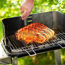 Rib Racks BBQ Rib Rack for Gas Smoker or Charcoal Grill - Non Stick Standing Rib Rack for Grilling & Barbecue