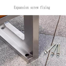 GRFIT Outdoor Bench Stainless Steel Bench for Outdoor Garden, with Plastic Wood Seat Surface, for Balcony, Indoor Terrace, Backless Chair Garden Bench (X-Large)