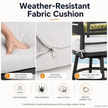 QEGFWE Modern Outdoor Bar Stools Set of 2, Patio Chairs for Garden, Balcony，White-Swivel