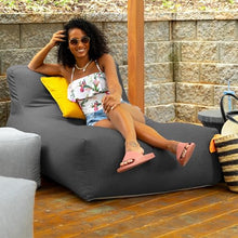 Jaxx Coza Outdoor Sun Lounger - Luxurious Giant Outdoor Chaise - Sunbrella, Charcoal