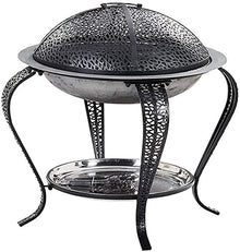Outdoor Fire Pits, Portable Bonfire FirePits for Outside Wood Burning with Spark Screen and Fireplace Poker, Suitable for Backyard Garden Patio Bonfire Heating, Camping and BBQ