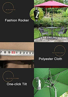 Outdoor Garden Parasols Parasols 2.7M Garden Patio Umbrella - UV70+ Crank and Tilt Umbrella for Outdoor Garden Patio Deck or Pool Side (Color : Beige Size : 9ft/270cm) (Beige 9ft/270cm)