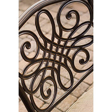 Hanover Traditions 9 Piece Outdoor Dining Set with Extra-Long Glass-Top Table Tan