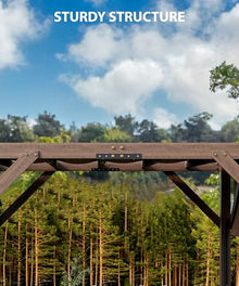 VerisShade 12 Ft x 14 Ft Cedar Pergola with Canopy Reddish-Brown