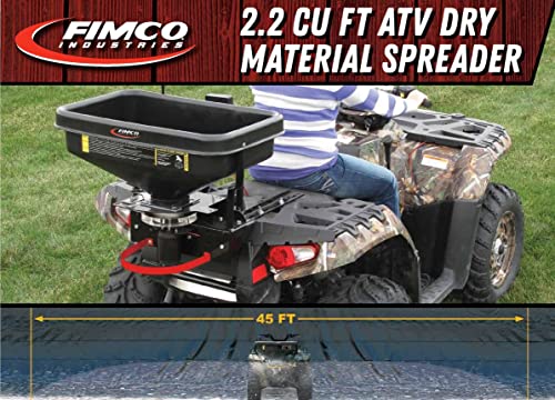 Fimco ATV Dry Material Spreader 12V Polymer Hopper 145 lbs