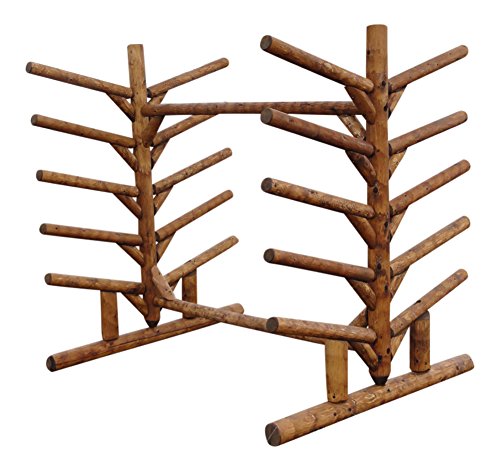 Log Kayak Rack 10 Place SUP Surfboard Rack Canyon Brown Finish