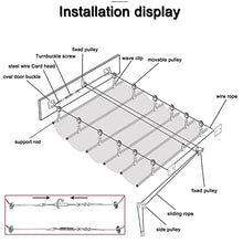 Waterproof Wave Sail,Retractable Wave Shade Sails,U Shape Sunblock Shade Cloth,90% Awning Cover,Wave Sun Shade Net,with Accessories,for Courtyard,Garden,Patio,Color:White (1.2x9m/3.9x29.5ft)