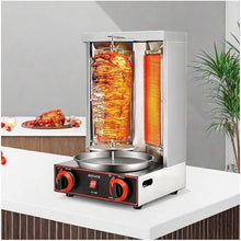 Eastnmythet Shawarma Grill Machine, Gas Doner Kebab Machine, Vertical Broiler Gyro Meat Rotisserie, Stainless Steel Grill Rotating Oven