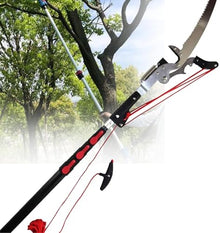 12FT-24FT Extendable Tree Pruner,Branches Trimmer Set Garden Tools,with Sharp Saw Blades and Scissor,Tree Pole Pruner Cutting for Palms and Shrubs(3.6M (12FT))