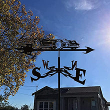 Stainless Steel Weather Vane Yard Roof Outdoor Metal Weathervane Cupolas Durable Scene Decor Used in Gardens and Courtyards Wind Vane (Cement Truck) (Car)