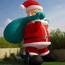 HOAELOS 26 Feet Inflatable Giant Santa Claus with Blower for Outdoor Christmas Decoration