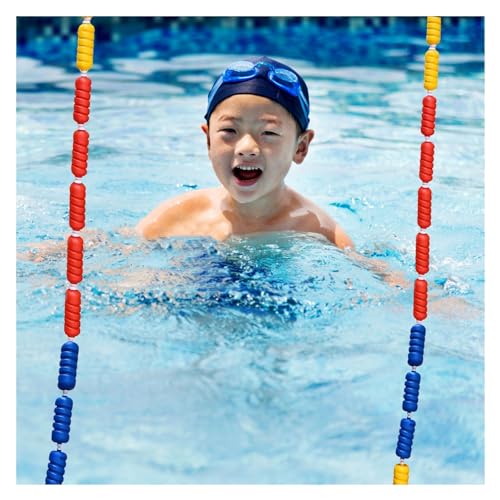 Pool Divider for Shallow And Deep End, 3 10 20 26 33 Ft Long Floating Pool Safety Rope/ Large Buoy Kits with Hooks for Swimming Pools Divider, Easy to Install ( Color : Width 9cm (3.5inch) , Size : 6m