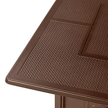 Oakland Living Square 42 in. x 42 in. Aluminum Propane Fire Pit Table with Glass Beads, Two Covers, Lid, 57,000 BTUs in Brown Finish