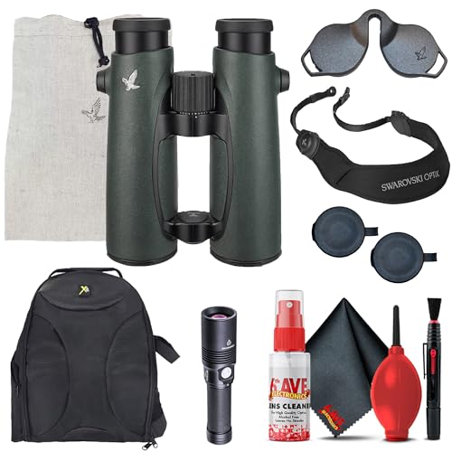 SWAROVSKI OPTIK EL FieldPro 10x50 Binoculars Green with Backpack, Flashlight & Cleaning Kit