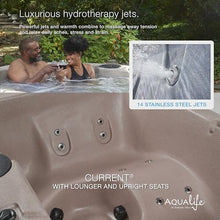 Aqualife Current Outdoor Hot Tub, Free Extras, Fits 4-Adults, Plug and Play Spa, Free Cover Included