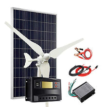 200W Wind Solar Kit Hybrid System: 100W Wind Turbine Generator + 100W Polycrystalline Solar Panel + Wind Controller + Solar Charge Regulator + Extension Cables