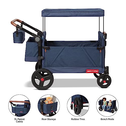 Radio Flyer Atlas Stroll N Wagon Folding Wagon Blue