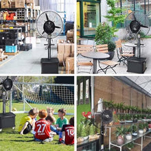 JDXQBLD Patio Misting Fan with 11 Gallon Water Tank, Heavy Duty Industrial Spray Fan for Greenhouse & Outdoor Cooling，750mm/30