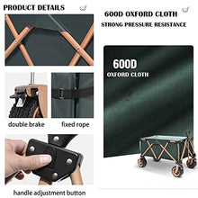 Outdoor Garden Cart Foldable Wagon, Portable 150L Large Capacity Beach Wagon with 20cm Widened Detachable Off-Road Wheels, 150KG Heavy Duty Utility Collapsible Wagon,A