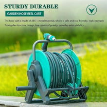 Wall Mounted Garden Hose Reel Truck, Outdoor Hose Reel, Portable Floor Hose Reel, Water Pipe Organization Guide Device (Hose Cart+30m Pipe)