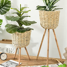 Plant Stand Plant Pots Floor Plant Pot Stand Wickerwork Flower Pot Holder Display Potted Rack Decor Garden Pots Planters Home Decor Plant Vase Plant Containers (Color : M)