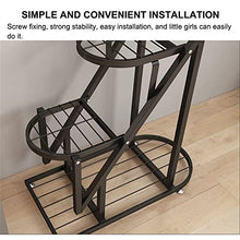 OKPJFHS Indoor Plant Stand Modern Metal Flower Shelf, Multipurpose Plant Stands,5Tier Tall Plant Stand, Large Curved Bonsai Display Rack, for Home Patio Lawn Garden Balcony,Black(Black