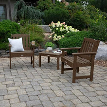 highwood AD-KITCHGL2-ACE Lehigh 2 Garden Chairs with 1 Square Side Table, 3-Piece Set, Weathered Acorn